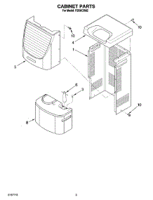 03 - Cabinet Parts parts for Roper Dehumidifier RD50CBM2 from AppliancePartsPros.com