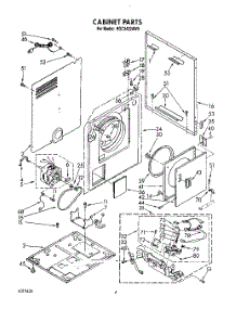 03 - Cabinet parts for Roper Dryer RGC3422AW0 from AppliancePartsPros.com