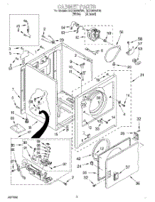 02 - Cabinet parts for Roper Dryer RGX4625EN0 from AppliancePartsPros.com