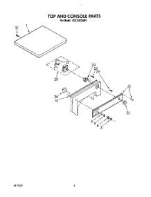 04 - Top And Console parts for Roper Dryer RGC3422AW0 from AppliancePartsPros.com