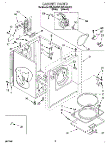 02 - Section parts for Roper Dryer REL4634BW2 from AppliancePartsPros.com