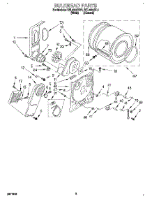 03 - Section parts for Roper Dryer REL4634BW2 from AppliancePartsPros.com