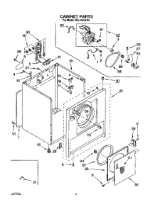 03 - Section parts for Roper Dryer REL4422AW0 from AppliancePartsPros.com