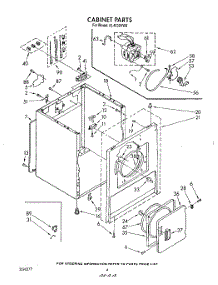 03 - Section parts for Roper Dryer EL4030VW0 from AppliancePartsPros.com