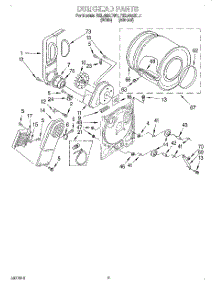 03 - Section parts for Roper Dryer REL4622DL1 from AppliancePartsPros.com