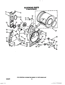05 - Bulkhead parts for Roper Dryer GL2020WW0 from AppliancePartsPros.com