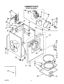 03 - Section parts for Roper Dryer REL4434AW0 from AppliancePartsPros.com