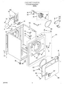 02 - Section parts for Roper Dryer REX3615EW0 from AppliancePartsPros.com