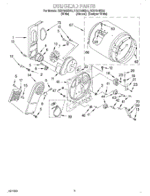03 - Section parts for Roper Dryer RES7648EW2 from AppliancePartsPros.com
