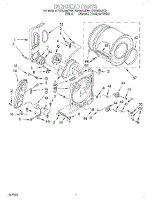 04 - Bulkhead parts for Roper Dryer RGX5635EN2 from AppliancePartsPros.com