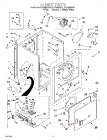 02 - Cabinet parts for Roper Dryer RGX4635EN0 from AppliancePartsPros.com