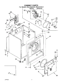 02 - Section parts for Roper Dryer REL4432AW0 from AppliancePartsPros.com
