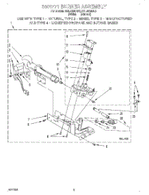 03 - 3401771 Burner Assembly parts for Roper Dryer RGL4634BW3 from AppliancePartsPros.com