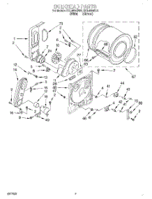 04 - Bulkhead parts for Roper Dryer RGL4634BW3 from AppliancePartsPros.com