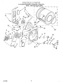 03 - Section parts for Roper Dryer REX5635EN0 from AppliancePartsPros.com