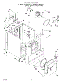02 - Section parts for Roper Dryer REL4632BW3 from AppliancePartsPros.com