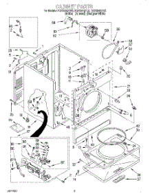 02 - Cabinet parts for Roper Dryer RGX6646AW3 from AppliancePartsPros.com