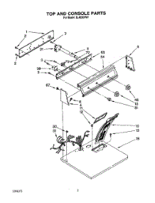 02 - Section parts for Roper Dryer EL4030VW1 from AppliancePartsPros.com
