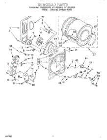 04 - Bulkhead parts for Roper Dryer RGL4632BL3 from AppliancePartsPros.com