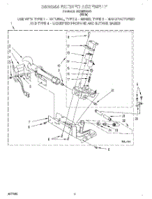 03 - 3402844 Burner Assembly parts for Roper Dryer RGX4625EW3 from AppliancePartsPros.com