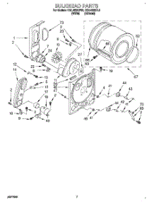 04 - Bulkhead parts for Roper Dryer RGL4622BL2 from AppliancePartsPros.com