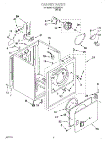 02 - Section parts for Roper Dryer REX3615EW1 from AppliancePartsPros.com