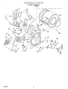 03 - Section parts for Roper Dryer REX3615EW1 from AppliancePartsPros.com