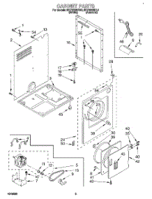 02 - Section parts for Roper Dryer REP3622BL0 from AppliancePartsPros.com