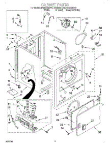 02 - Section parts for Roper Dryer RGX5635EW1 from AppliancePartsPros.com