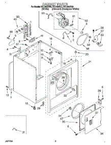 02 - Section parts for Roper Dryer REL4632BL0 from AppliancePartsPros.com