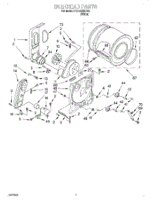 04 - Bulkhead parts for Roper Dryer RGX4625EW2 from AppliancePartsPros.com