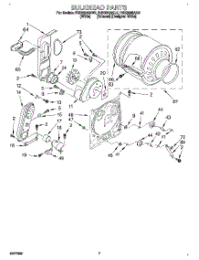 04 - Bulkhead parts for Roper Dryer RGX6646AW2 from AppliancePartsPros.com