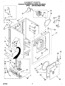 02 - Cabinet parts for Roper Dryer RGL4632BW2 from AppliancePartsPros.com