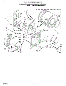 04 - Bulkhead parts for Roper Dryer RGL4632BW2 from AppliancePartsPros.com