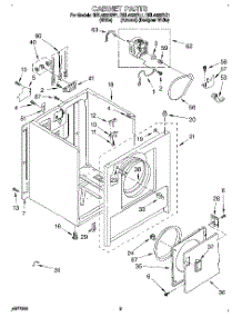02 - Section parts for Roper Dryer REL4632BW1 from AppliancePartsPros.com