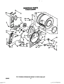 05 - Bulkhead parts for Roper Dryer GL3030WW0 from AppliancePartsPros.com