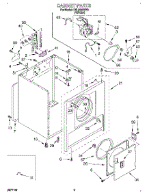 02 - Section parts for Roper Dryer REL3612BW0 from AppliancePartsPros.com