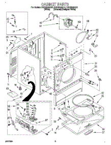 02 - Cabinet parts for Roper Dryer RGX6646AL2 from AppliancePartsPros.com