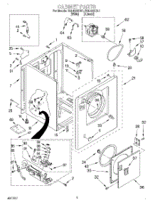 02 - Cabinet parts for Roper Dryer RGL4622DW1 from AppliancePartsPros.com
