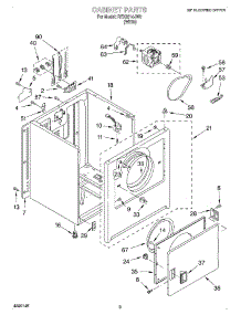 02 - Section parts for Roper Dryer REX3614JW0 from AppliancePartsPros.com