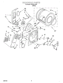 03 - Section parts for Roper Dryer REX3614JW0 from AppliancePartsPros.com