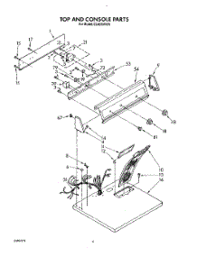 03 - Section parts for Roper Dryer EL6050VW0 from AppliancePartsPros.com