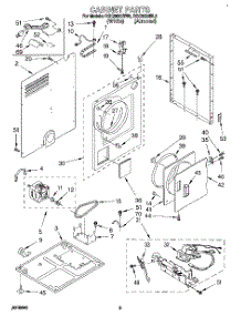 02 - Cabinet parts for Roper Dryer RGC3622BL0 from AppliancePartsPros.com