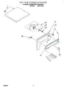 04 - Top And Console parts for Roper Dryer RGC3622BL0 from AppliancePartsPros.com