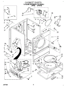 02 - Cabinet parts for Roper Dryer RGL4636BL1 from AppliancePartsPros.com