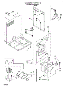 02 - Section parts for Roper Dryer REP3822DW1 from AppliancePartsPros.com