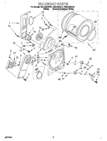 03 - Section parts for Roper Dryer REL4632BW2 from AppliancePartsPros.com
