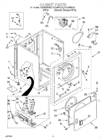02 - Cabinet parts for Roper Dryer RGX4635EN2 from AppliancePartsPros.com