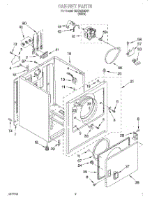 02 - Section parts for Roper Dryer REX4625EW1 from AppliancePartsPros.com