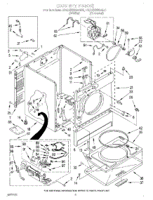 02 - Cabinet parts for Roper Dryer RGX5636AW0 from AppliancePartsPros.com